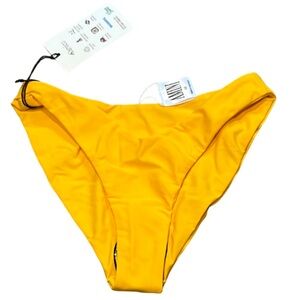 NWT Vita by Carvico (Amini) Sunshine Yellow V-Waist Bikini Bottoms XS w/Econyl